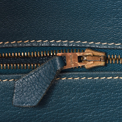 Hermes Taurillon Clemence Birkin 35 Bleu Thalassa 20 of 56
