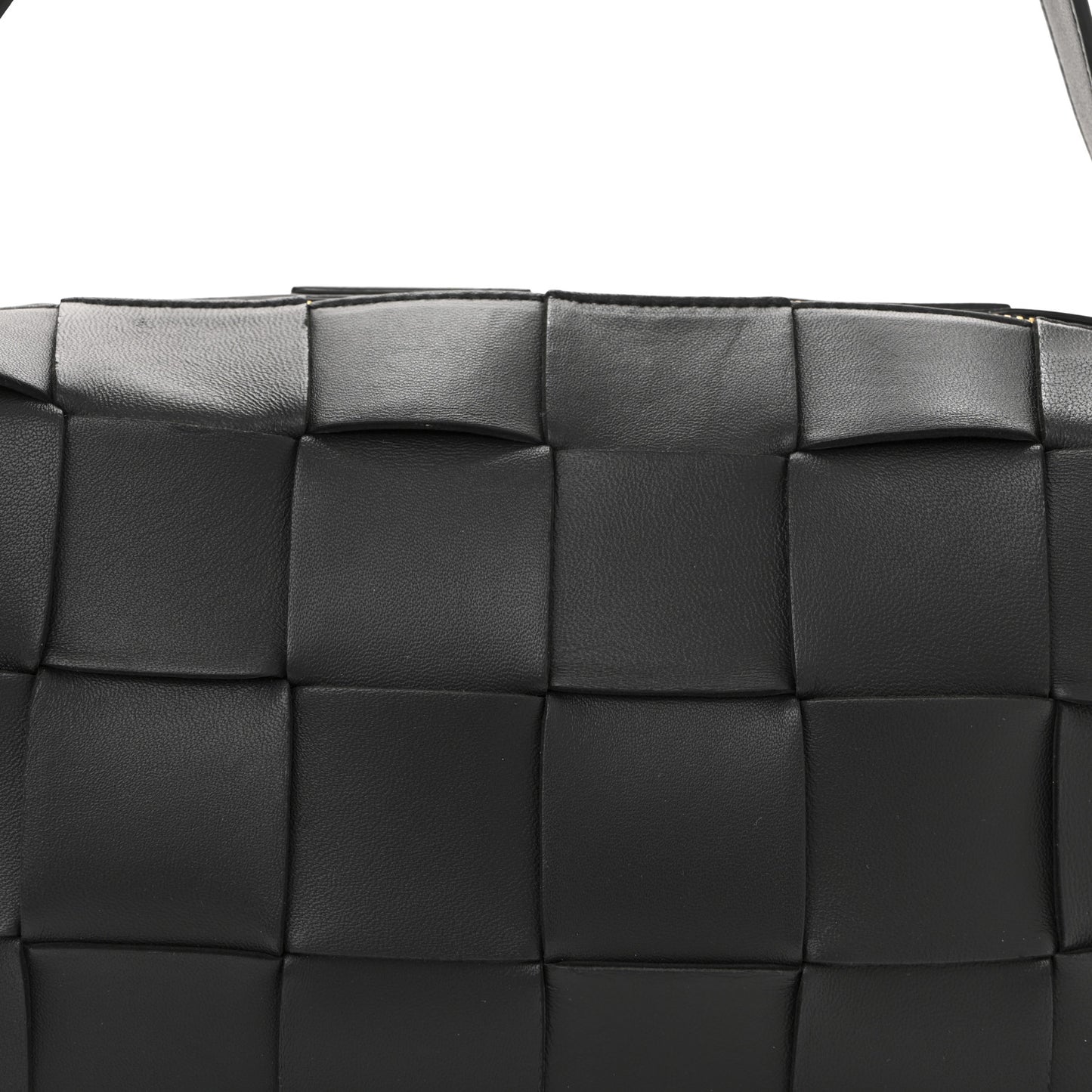 Lambskin Maxi Intrecciato Brick Cassette Bag Black