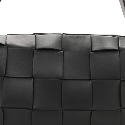 Bottega Veneta Lambskin Maxi Intrecciato Brick Cassette Bag Black 7 of 9