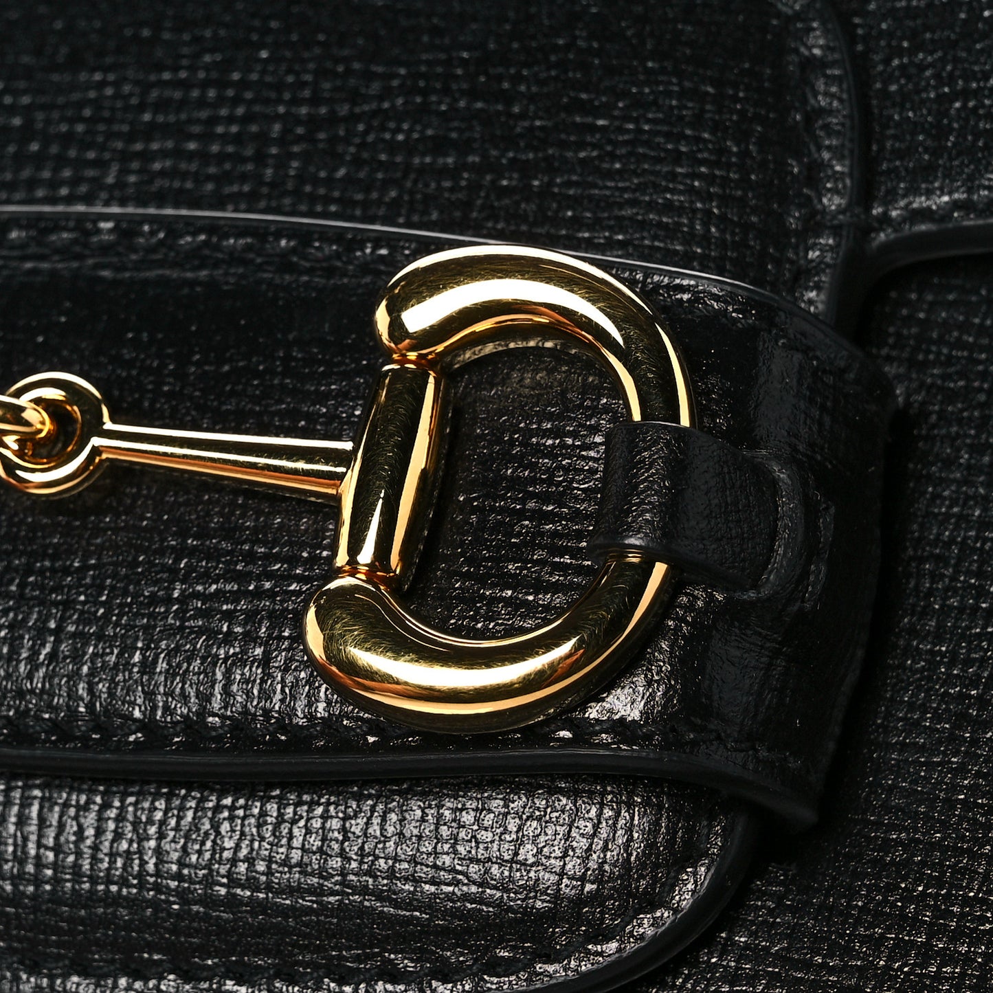 Azalea Calfskin Horsebit 1955 Shoulder Bag Black