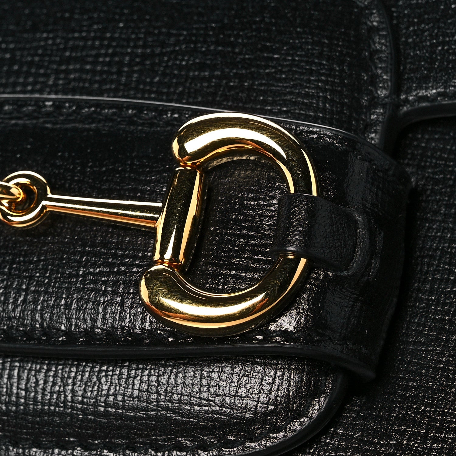 Gucci Azalea Calfskin Horsebit 1955 Shoulder Bag Black 11 of 13
