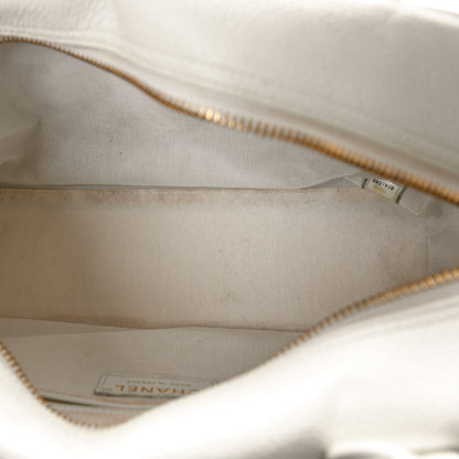 Chanel Caviar Quilted Small Bowler White 5 of 14