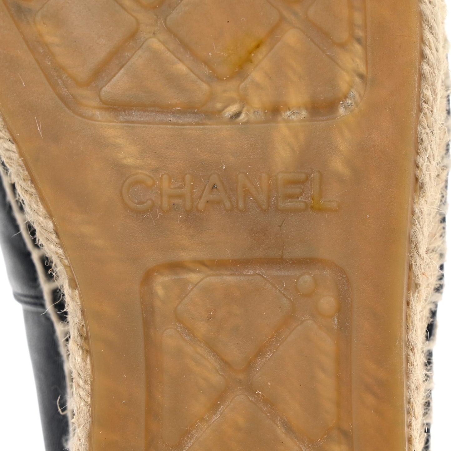 Lambskin CC Espadrilles 38 Navy Black