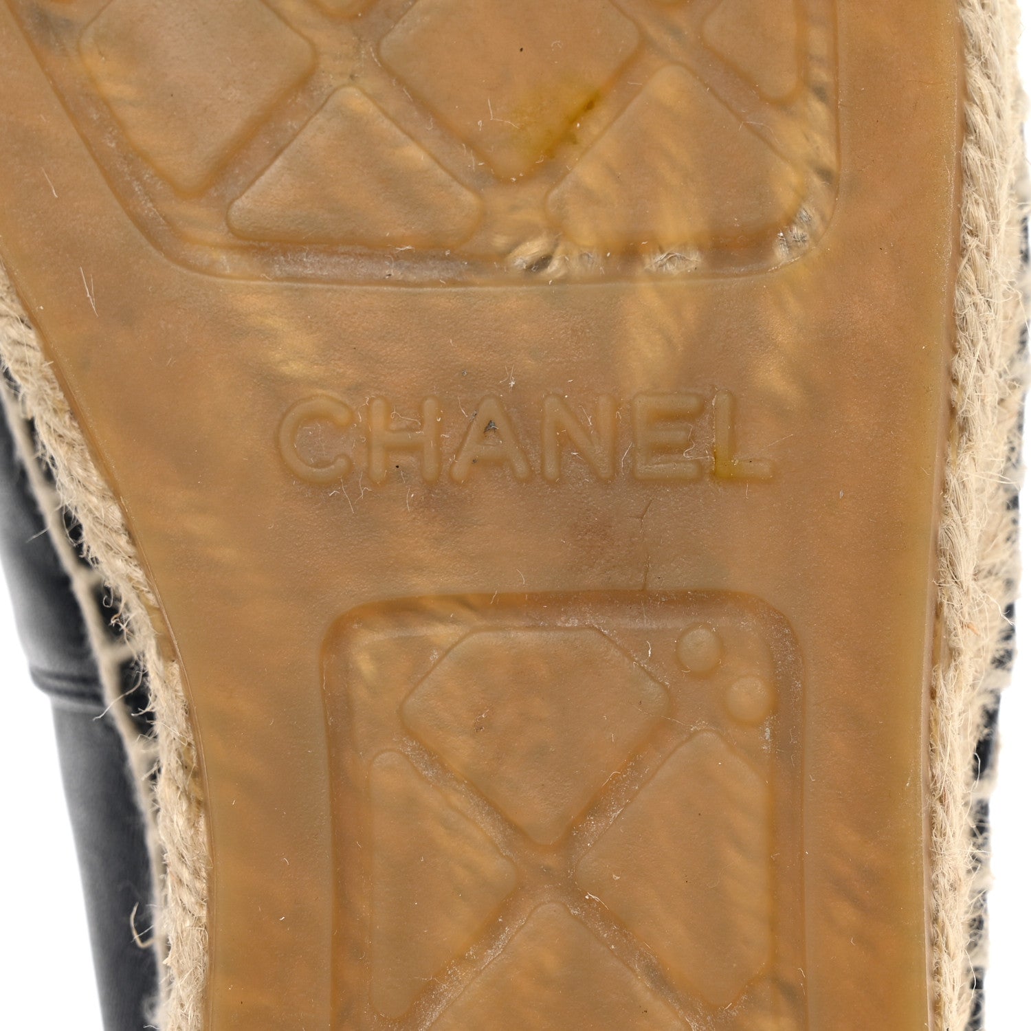 Chanel Lambskin CC Espadrilles 38 Navy Black 8 of 9