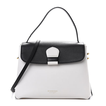Burberry Derby Calfskin House Check Medium Camberley Chalk White Black 1 of 11