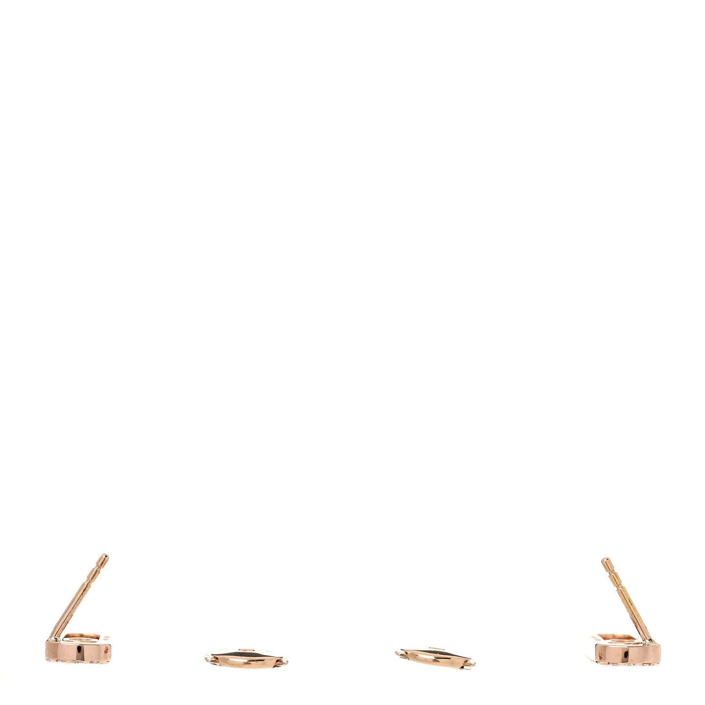 18K Rose Gold Diamond Move Uno Pave Earrings