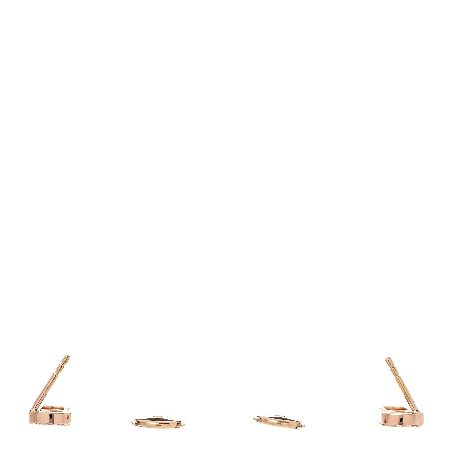 Messika 18K Rose Gold Diamond Move Uno Pave Earrings 3 of 5