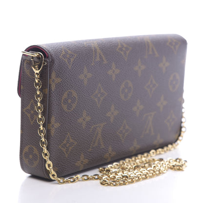 Louis Vuitton Monogram Pochette Felicie Chain Wallet Fuchsia 4 of 11