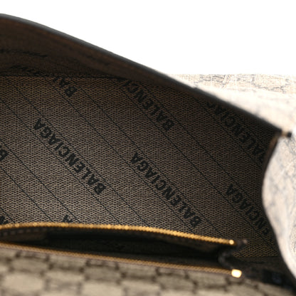 Balenciaga X GUCCI GG Supreme Monogram Small Hourglass Top Handle Bag Beige Ebony 5 of 10