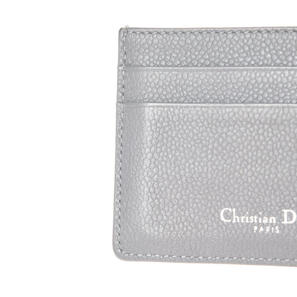Christian Dior Grained Calfskin Cannage Diorama Card Holder Grey 8 of 10