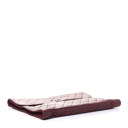 Chanel Lambskin Quilted CC Clutch Burgundy 3 of 4
