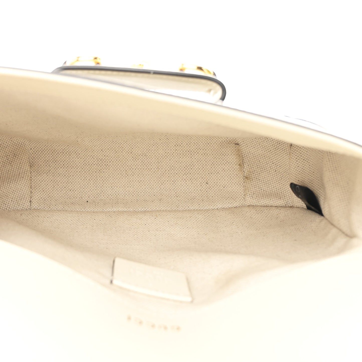 GG Supreme Monogram Web Mini Horsebit 1955 Shoulder Bag Beige Mystic White