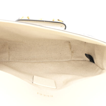 Gucci GG Supreme Monogram Web Mini Horsebit 1955 Shoulder Bag Beige Mystic White 5 of 11
