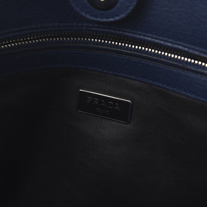 Prada Cervo Deerskin Twin Pocket Tote Bleuette 8 of 11
