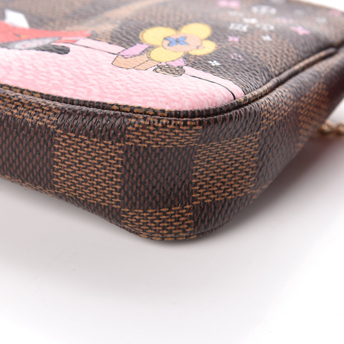 Damier Ebene 2019 Christmas Animation Mini Pochette Accessories Red