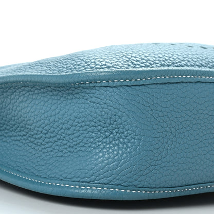 Hermes Taurillon Clemence Evelyne PM Blue Jean 8 of 10