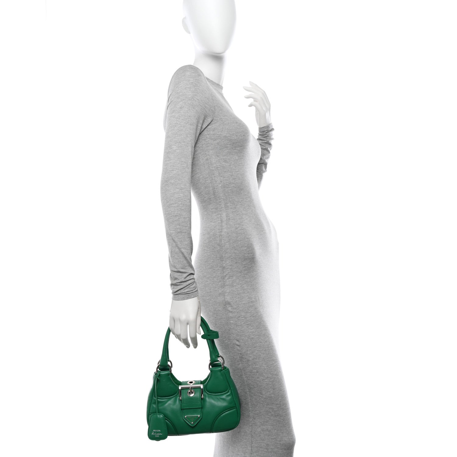 Prada Nappa Soft Padded Re-Edition 2002 Moon Bag Mango 2 of 11