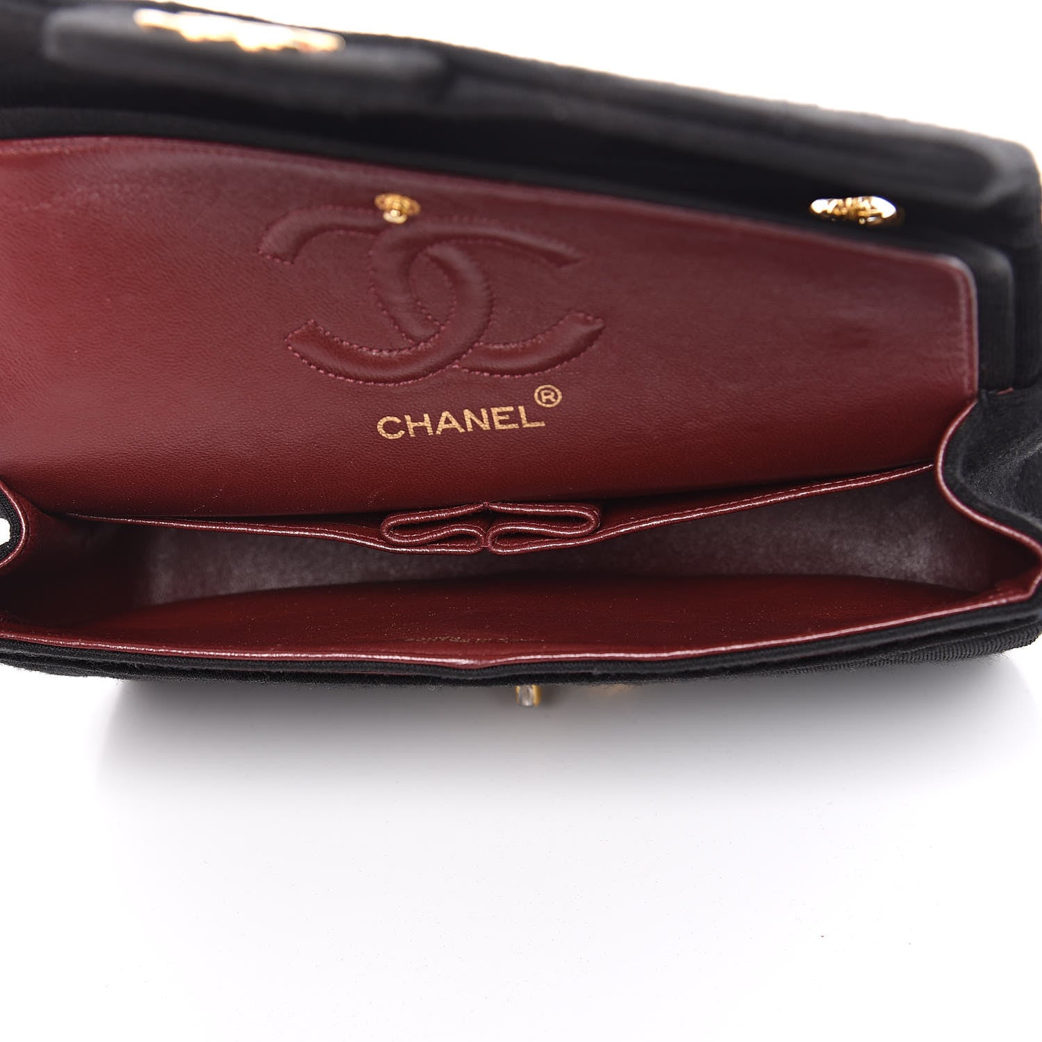 Chanel Jersey Quilted Small Double Flap Black 7 of 11