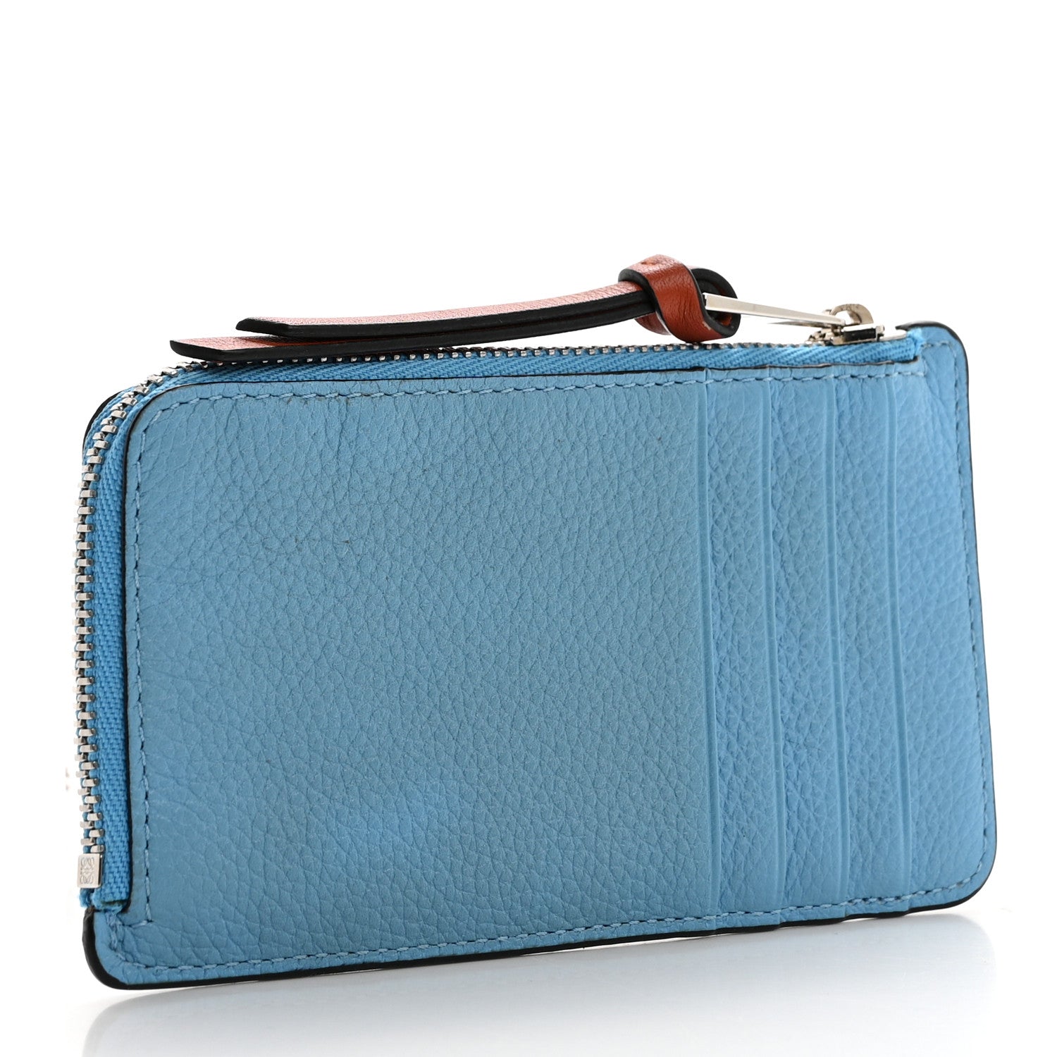 Loewe Soft Grained Calfskin Coin Card Holder Sky Blue 3 of 9