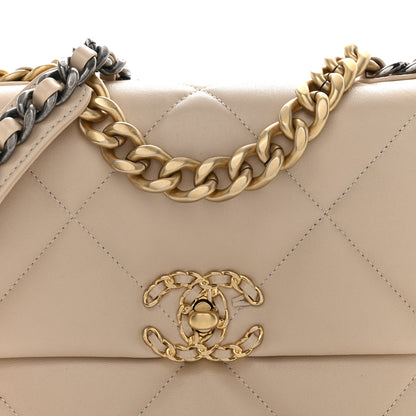 Chanel Lambskin Quilted Medium Chanel 19 Flap Beige 8 of 12