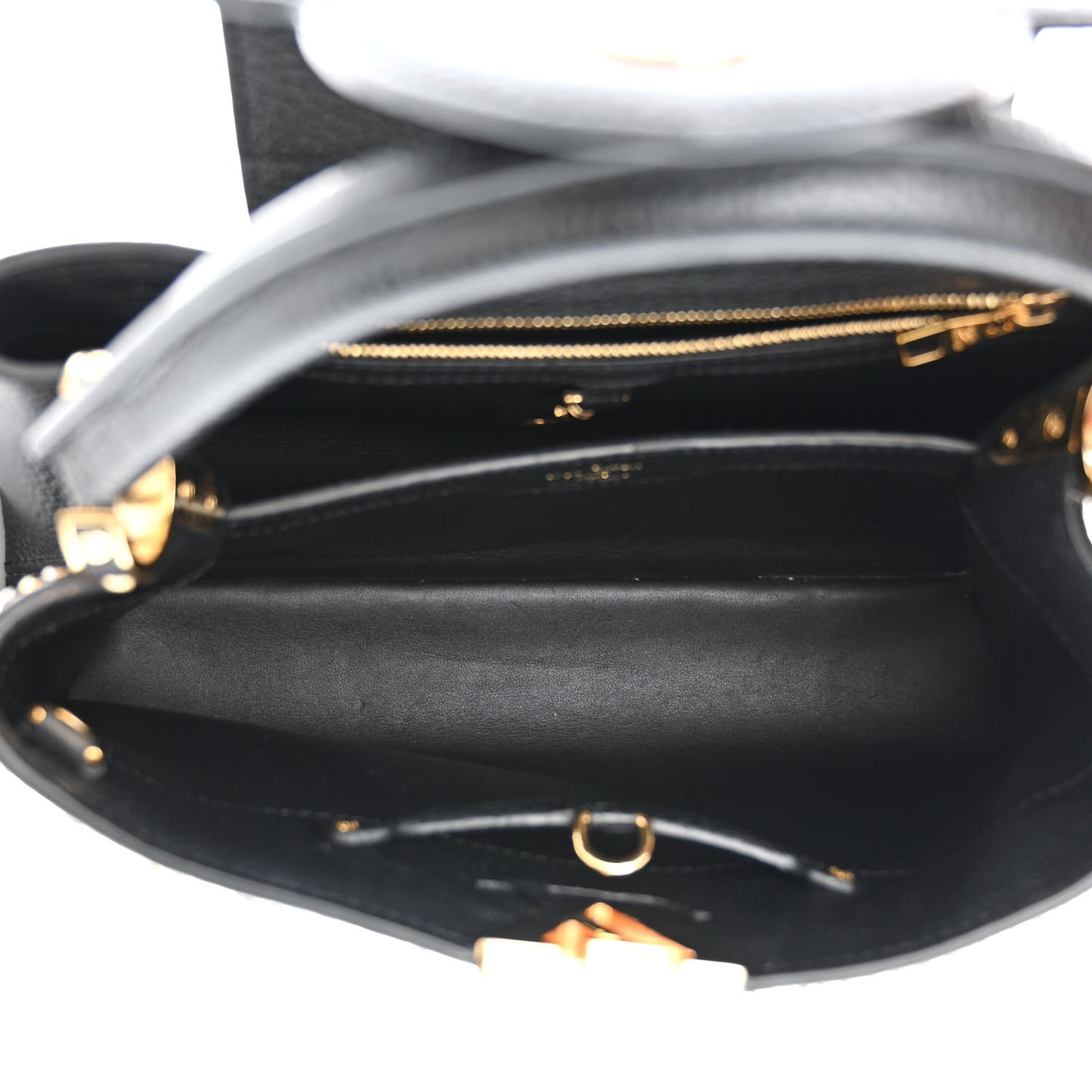 Taurillon Fleur De Lys Capucines PM Black