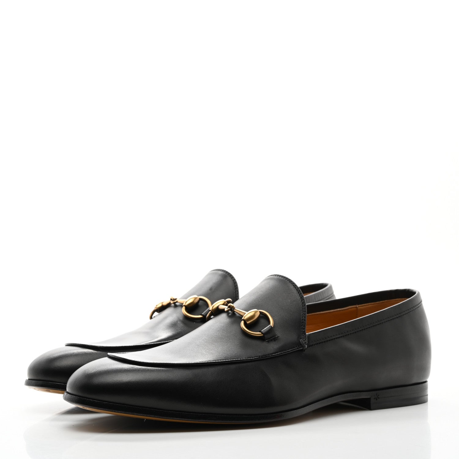 Gucci Calfskin Horsebit Mens Jordaan Loafers 8 Black 3 of 9