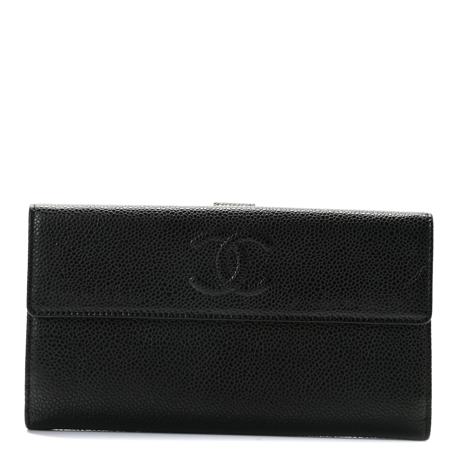 Chanel Caviar Timeless CC French Long Wallet Black 1 of 8