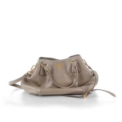 Prada Vitello Daino Tote Argilla 9 of 9