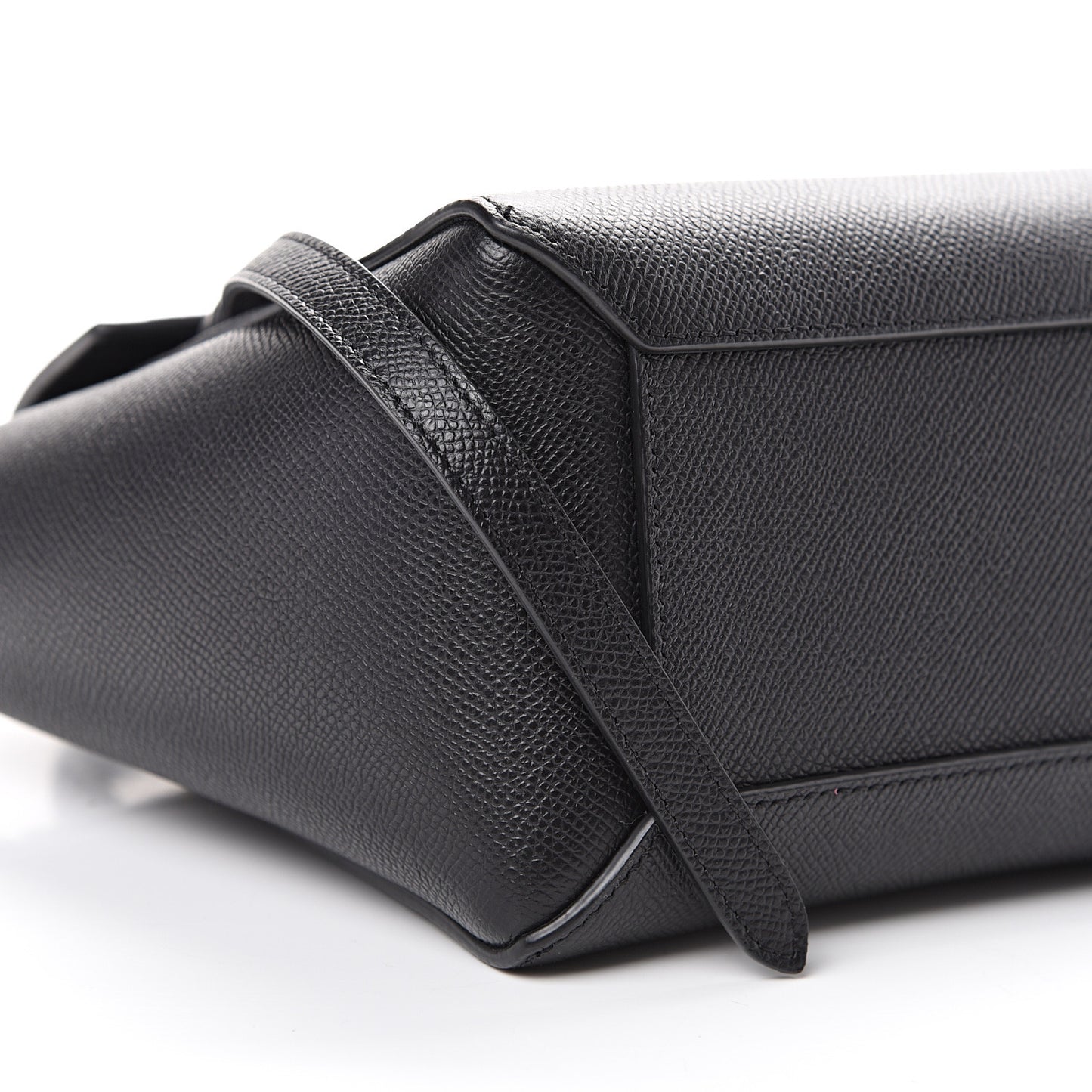 Grained Calfskin Micro Belt Bag Black
