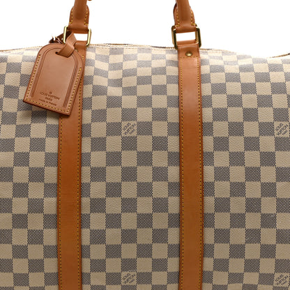 Louis Vuitton Damier Azur Keepall Bandouliere 55 7 of 9