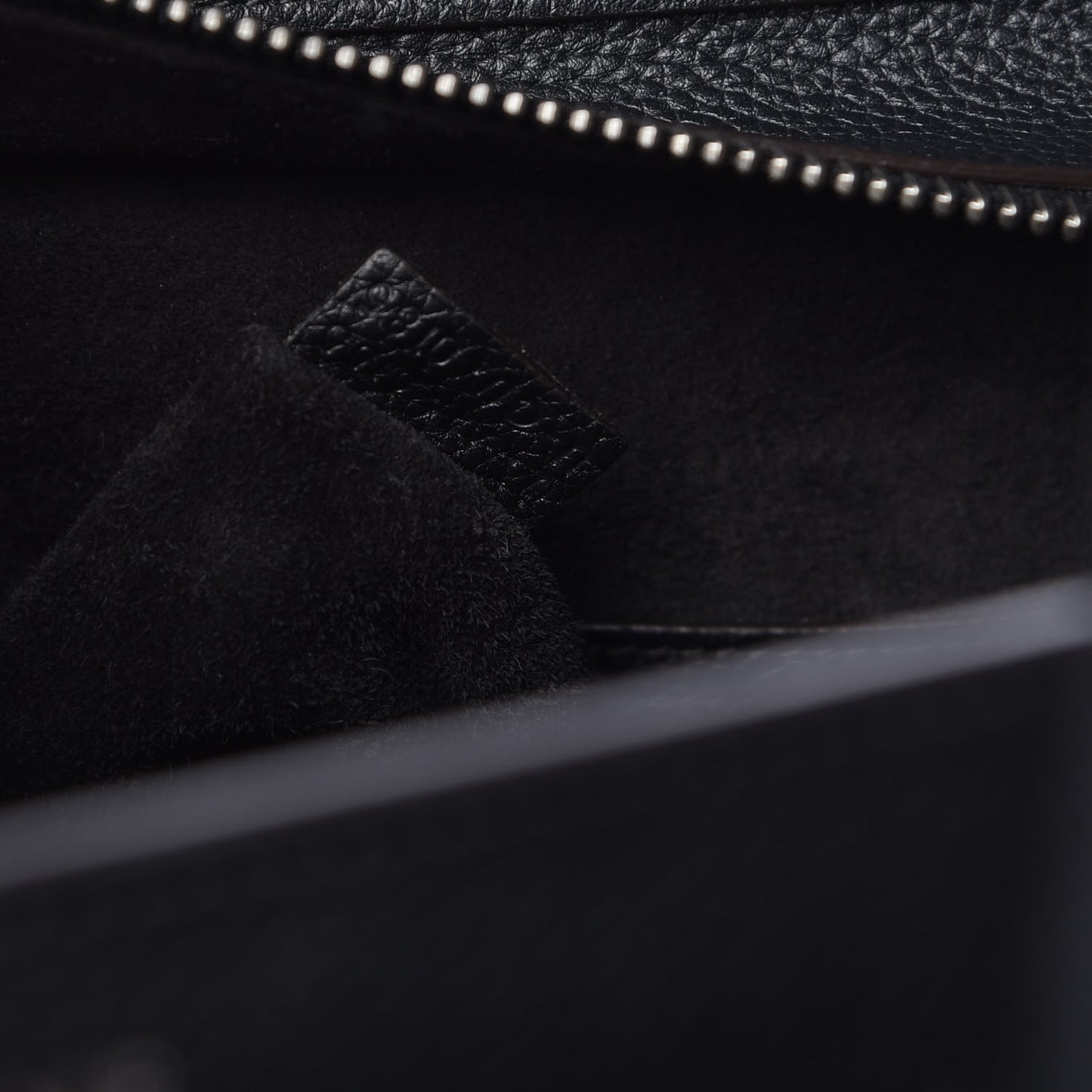 Drummed Calfskin Mini Luggage Black