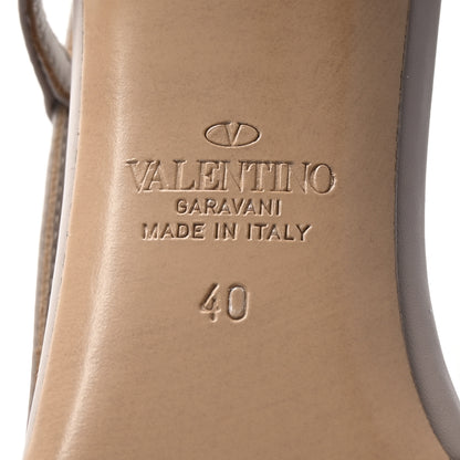 Valentino Garavani Calfskin Vlogo Slingback 40mm Pumps 40 Poudre 7 of 10