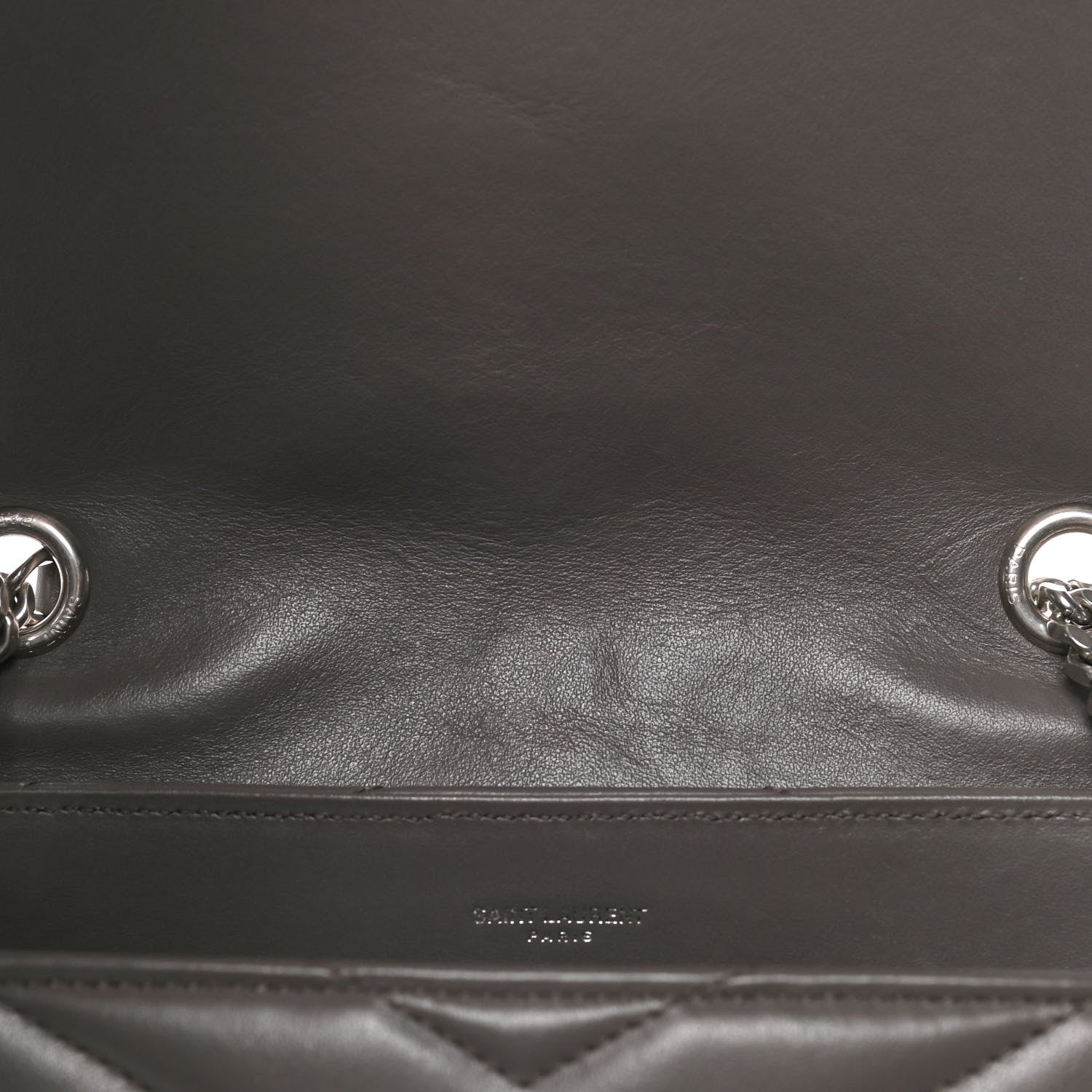 Saint Laurent Calfskin Y Quilted Monogram Medium Loulou Chain Satchel Earth 9 of 17