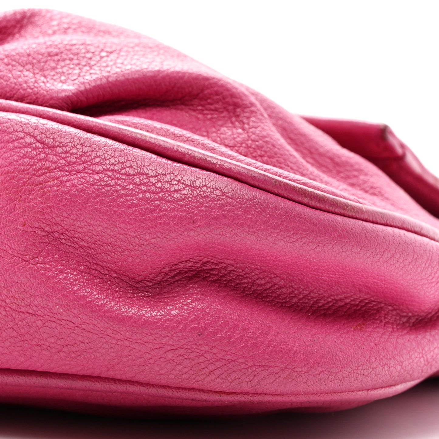 Vitello Flamingo Fendista Pouchette Crossbody Lampone