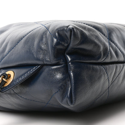 Chanel Shiny Calfskin Quilted Chanel 22 Backpack Dark Blue 9 of 10
