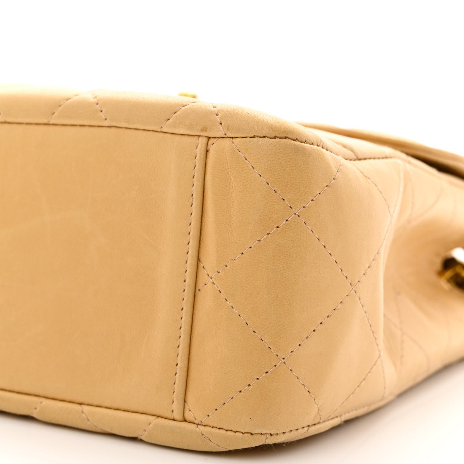Chanel Lambskin Quilted Flap Shoulder Bag Beige 11 of 16
