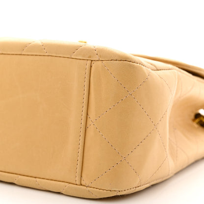 Chanel Lambskin Quilted Flap Shoulder Bag Beige 11 of 16