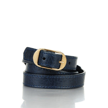 Balenciaga Agneau Giant 12 Gold Hardware Triple Tour Bracelet S Bleu Obscur 3 of 7