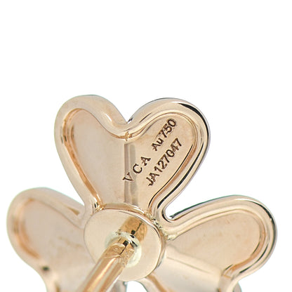 Van Cleef & Arpels 18K Yellow Gold Diamond Mini Frivole Earrings 4 of 5