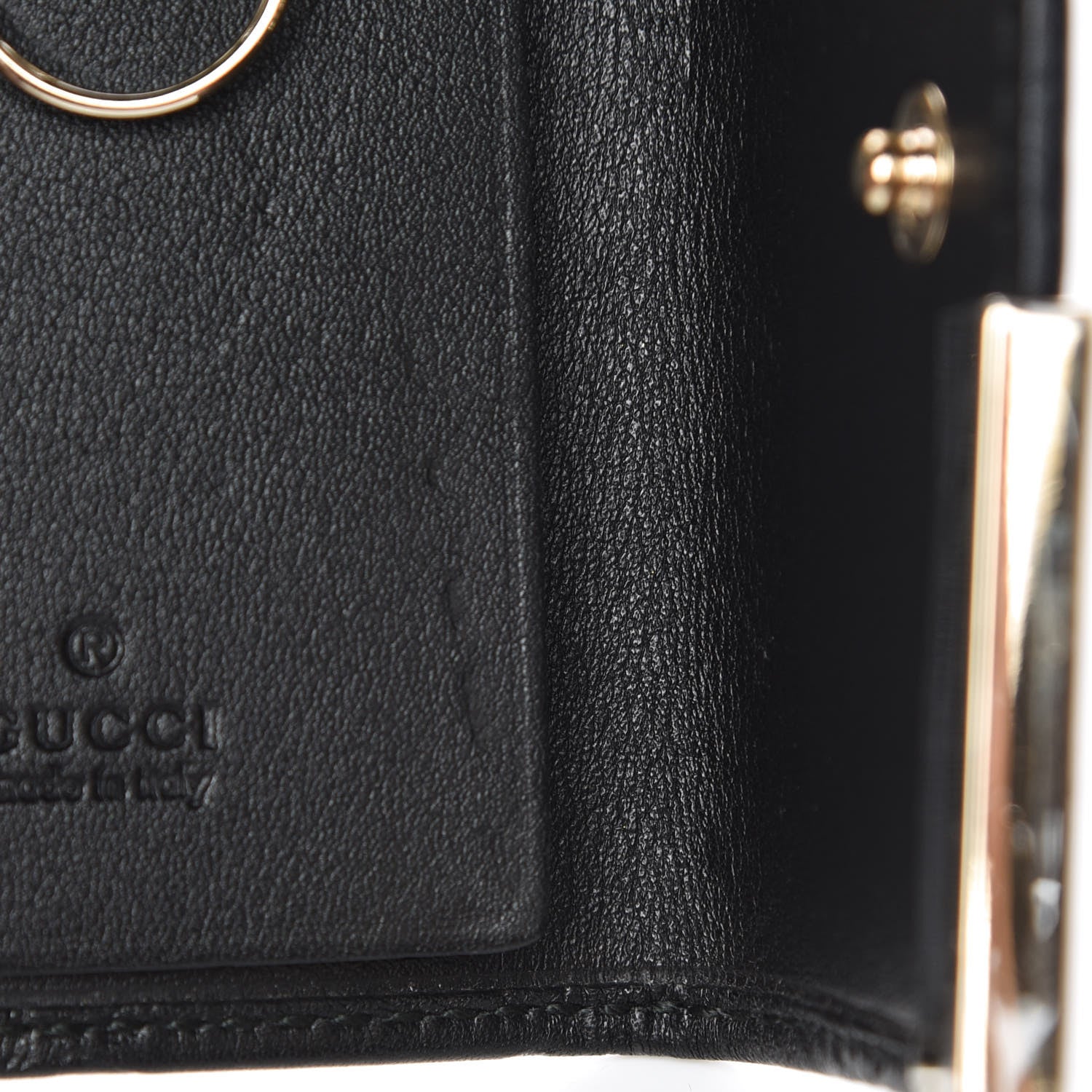 Gucci Guccissima Dice 6 Key Holder Case Black 10 of 11