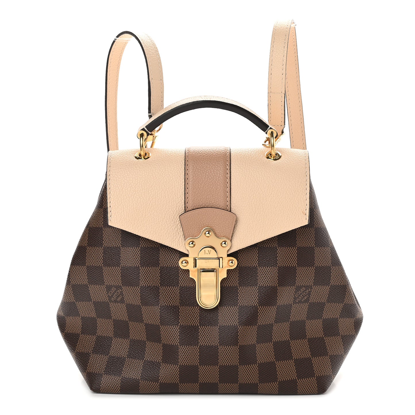 Damier Ebene Clapton Backpack Creme