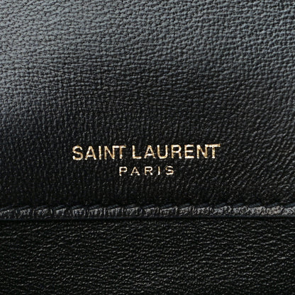 Saint Laurent Patent Matelasse Monogram Large Vicky Chain Bag Black 6 of 13