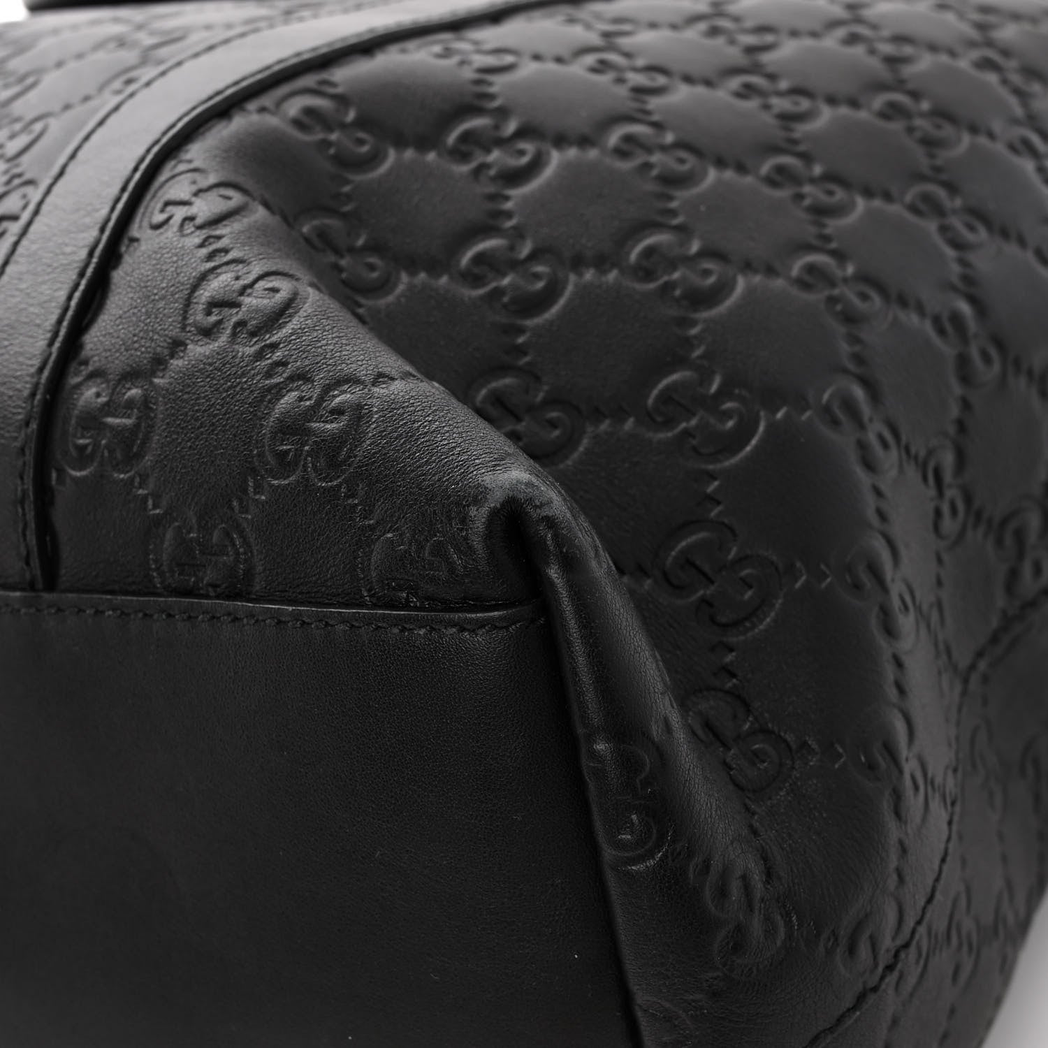 Gucci Guccissima Large GG Charm Convertible Dome Satchel Black 11 of 11