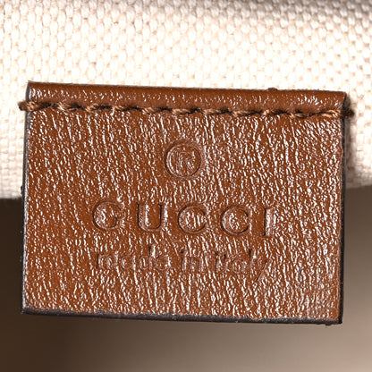 Gucci GG Supreme Monogram Azalea Sakai Calfskin Small Horsebit 1955 Drawstring Bucket Bag Beige Ebony Brown Sugar 6 of 10