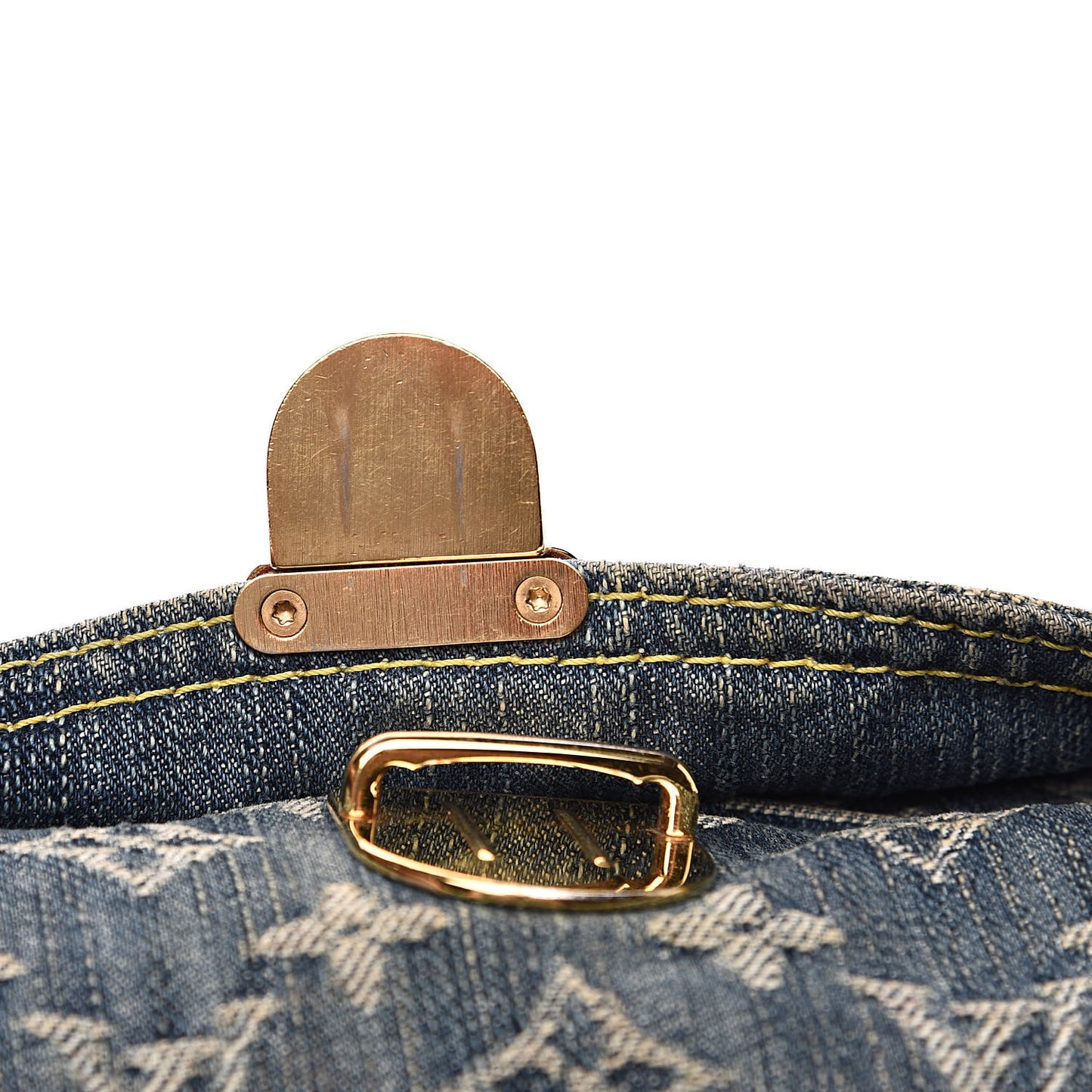 Monogram Denim Mini Pleaty Blue