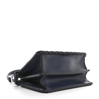 Fendi Vitello King Shiny Nappa Intreccio Petite Peekaboo I SEE U Satchel Midnight 4 of 12