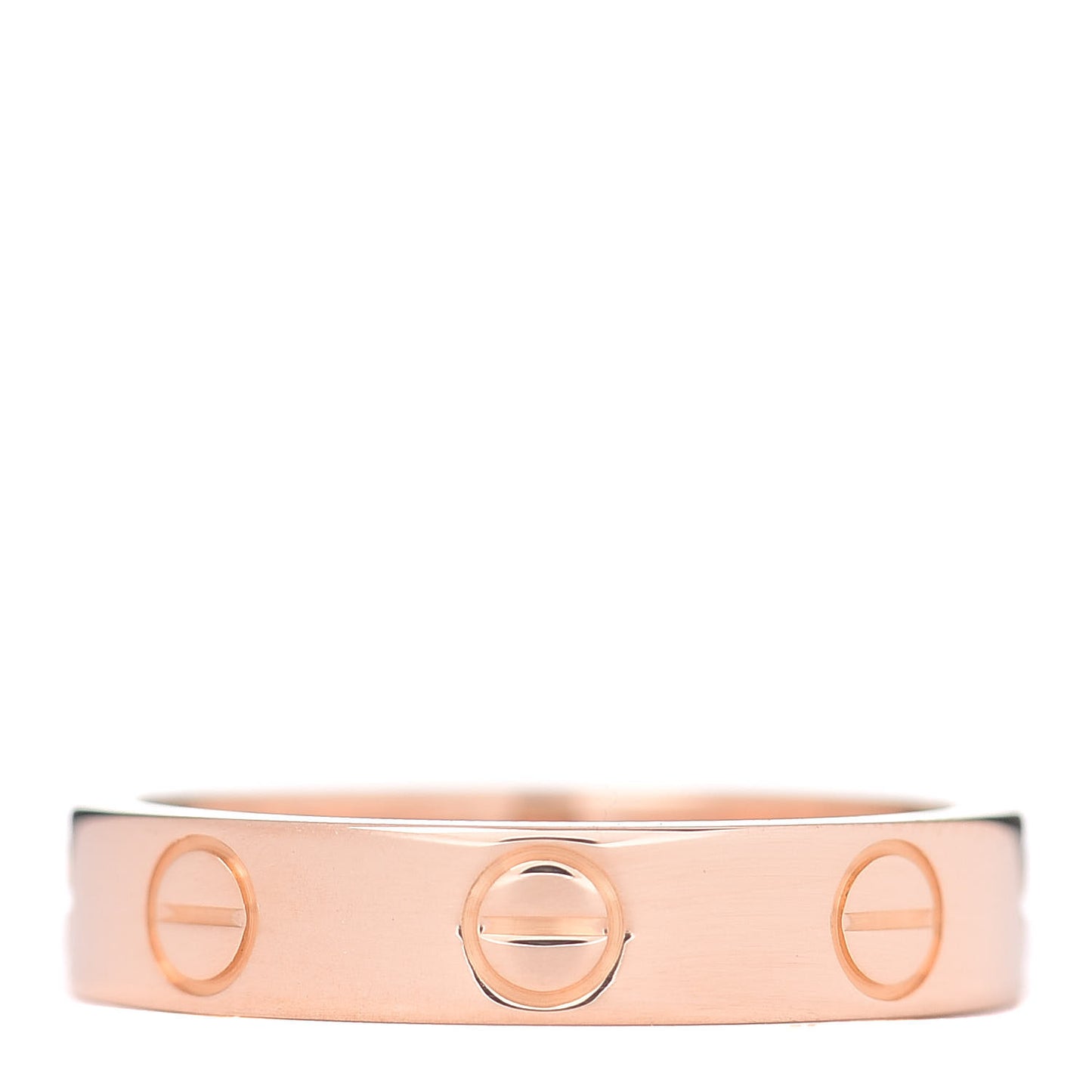 18K Pink Gold 3.5mm LOVE Wedding Band Ring 47 4.25
