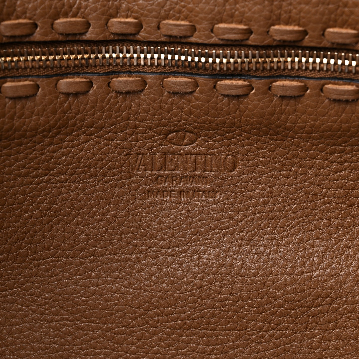 Grained Calfskin C-Rockee Fringe Tote Light Cuir