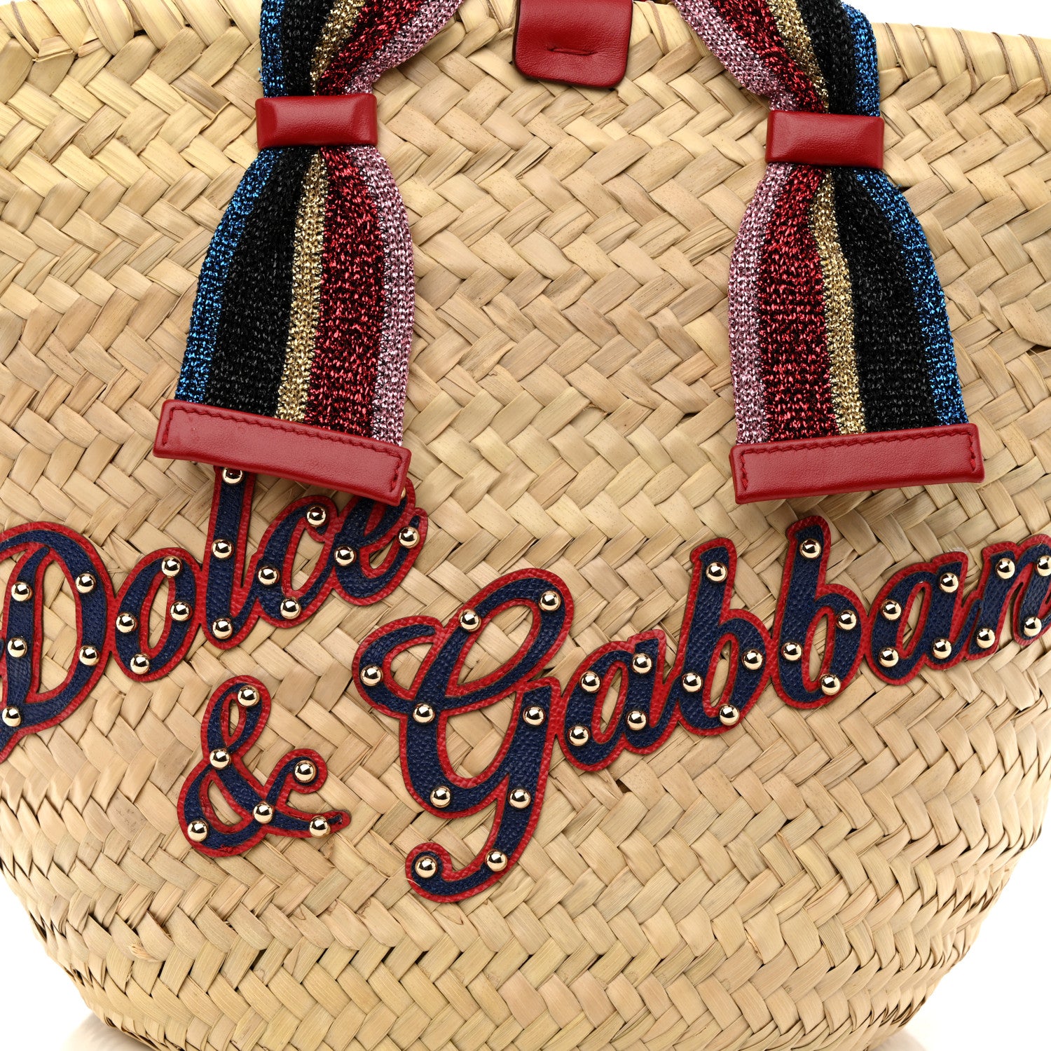 Dolce & Gabbana DOLCE &amp; GABBANA Woven Raffia Kendra Logo Tote Multicolor 7 of 11
