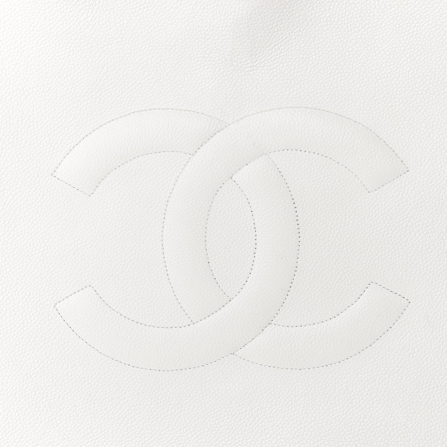 Chanel Caviar CC Tote White 13 of 16
